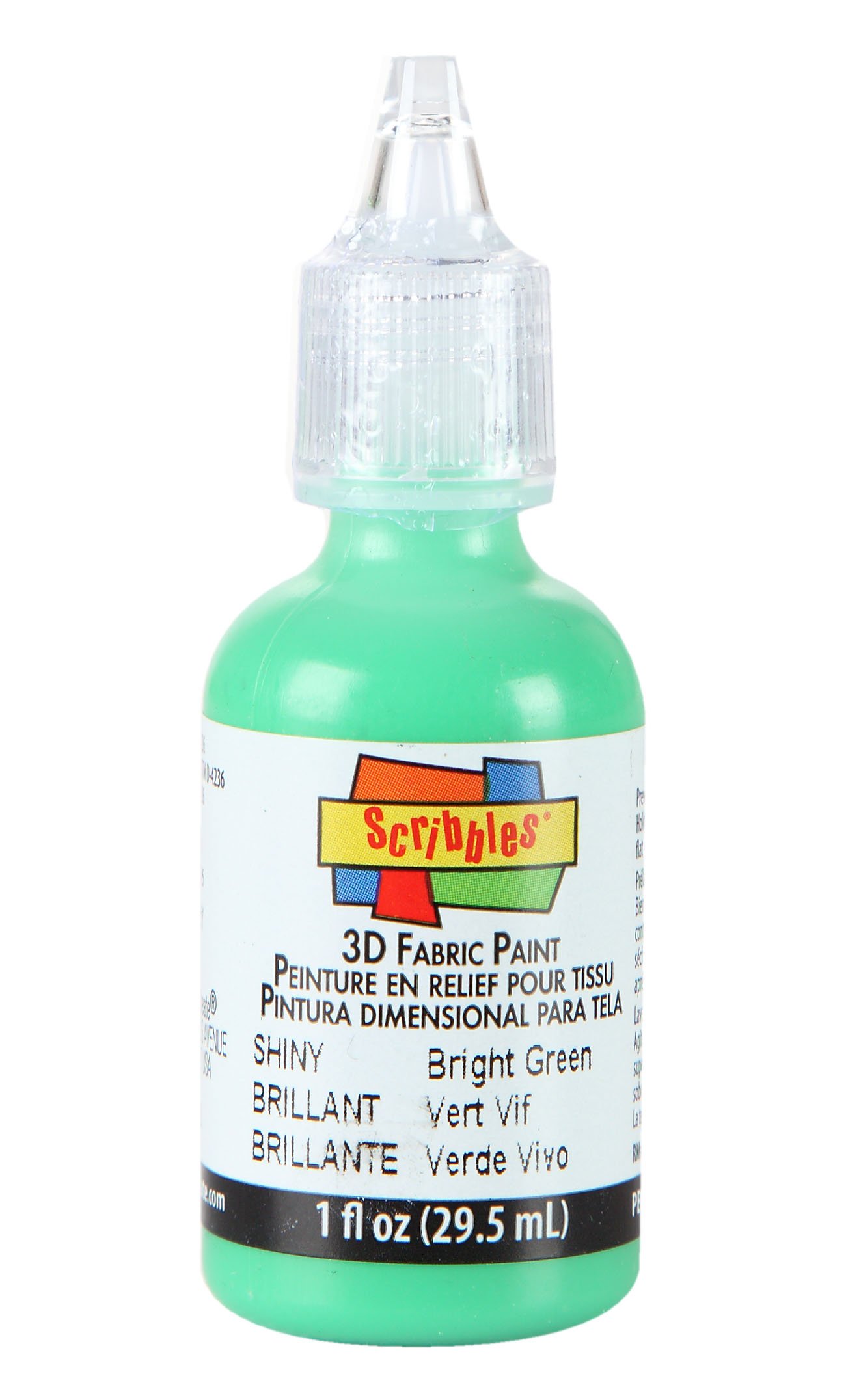 Scribbles 3D Fabric Paint Shiny-Bright Green