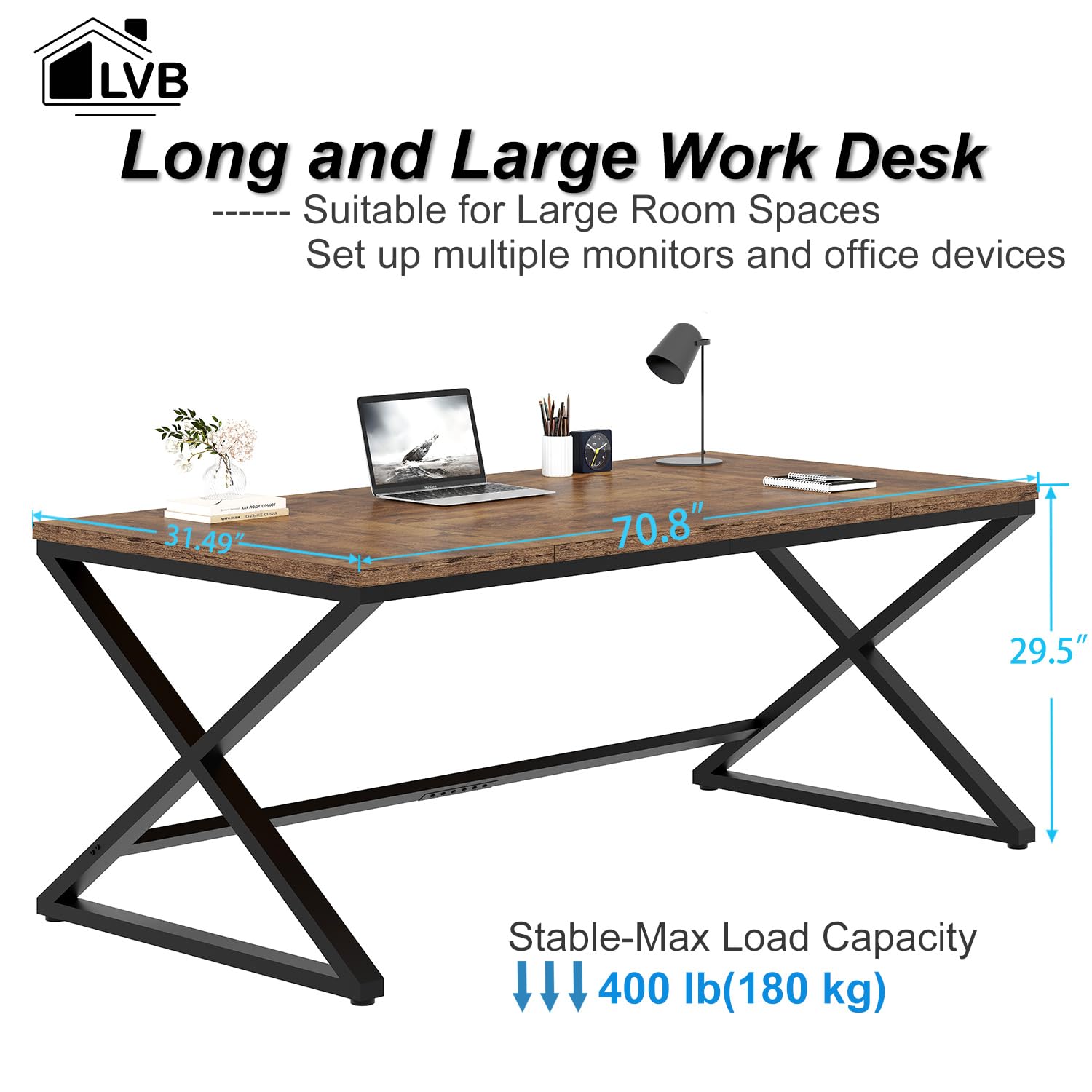 Modernes 180 cm großes Computer-Tisch für Home-Office-Lektüre und Gaming - Dettaglio