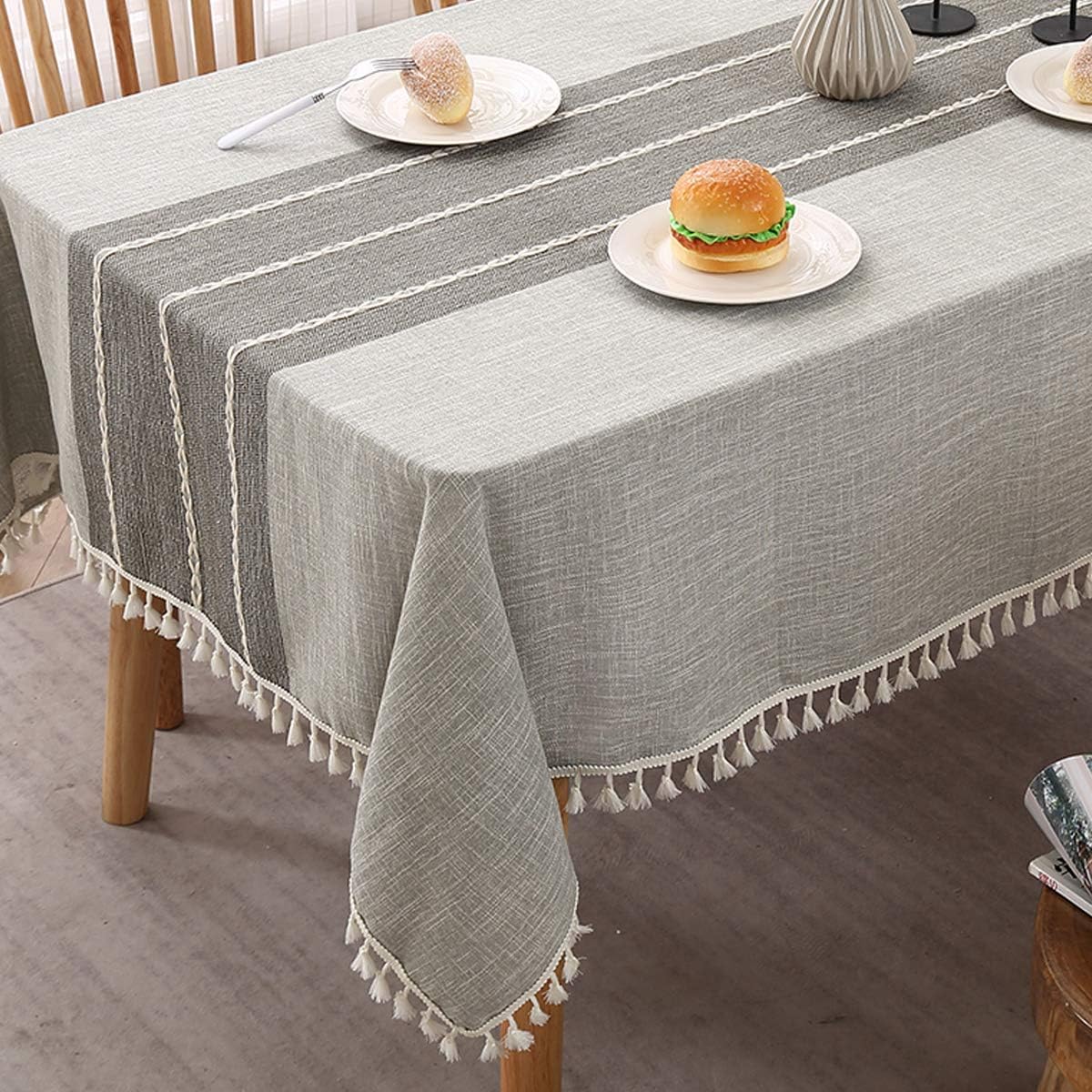 🔥 Flash Sale Oblong Tablecloth, 55 x 120Inch, Grey Table Cloth Rectangle, Hemstitch Table Cover Protector with Tassel for Kitchen Dinning Tabletop Decoration. New Product Oblong Tablecloth, 55 x 120Inch, Grey Table Cloth Rectangle, Hemstitch Table Cover Protector with Tassel for Kitchen Dinning Tabletop Decoration.