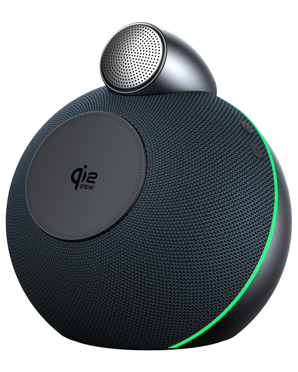 Photo 1 of 2-in-1 Magnetic Wireless Charger & Bluetooth Speaker – 25W Fast Charging for iPhone, Apple Watch & AirPods, True Stereo Sound, TWS, Dynamic LED Ambient Light, Travel-Friendly