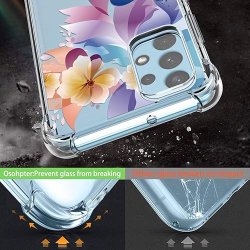 Miniatura 9 de Osophter Funda para Galaxy A32 4G con 2 protectores de pantalla, transparente, reforzados, de poliuretano termoplástico, absorción de golpes,