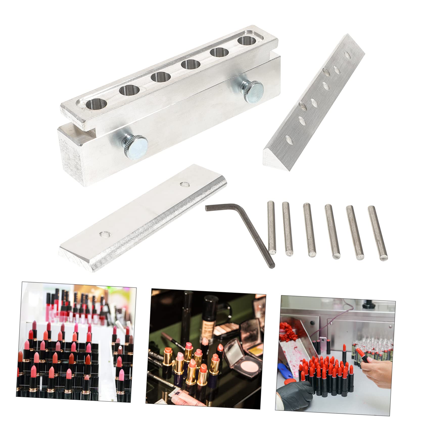 VALICLUD Lippenstiftform Langlebig und Hochglänzend aus Aluminiumlegierung mit 4 Löchern im Satz Selbstgemacht Lippenbalsam Formhalter für Handgemachte Lippenpflege