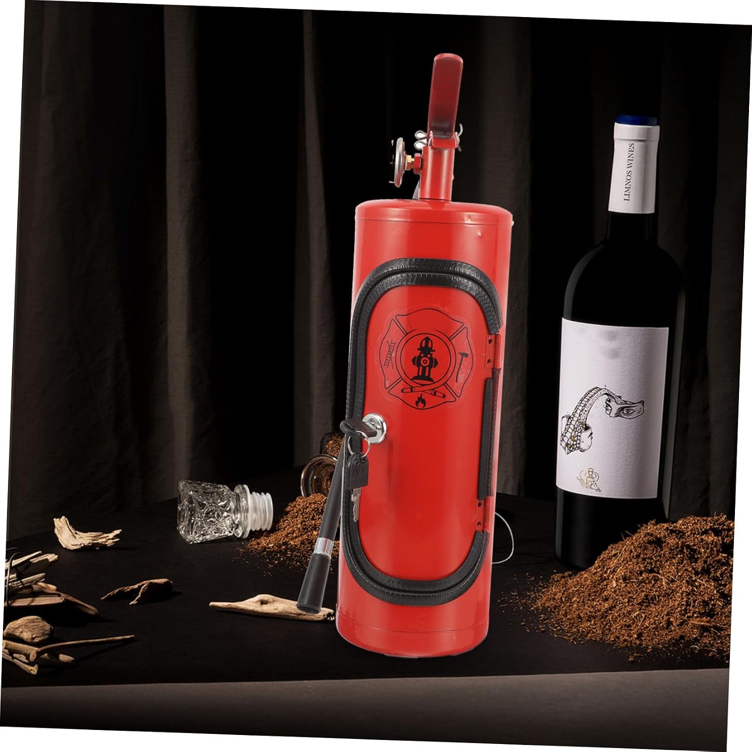 Fire Extinguisher Shape Wine Storage Holder Drink Organizer Fire Extinguisher Holder Stand