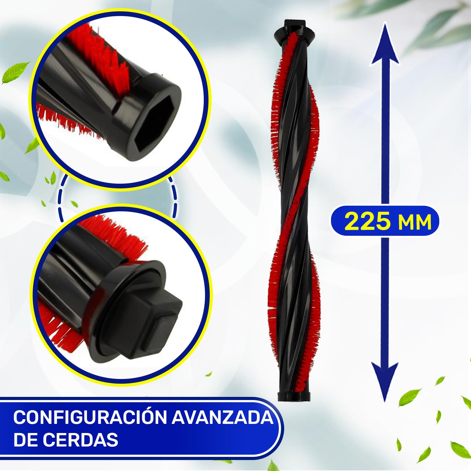 MONTERAL Rollo Cepillo Aspiradora con Código Original SS-2230002457 para Rowenta X-Force Flex 8.60 - Garantía de 10 Años