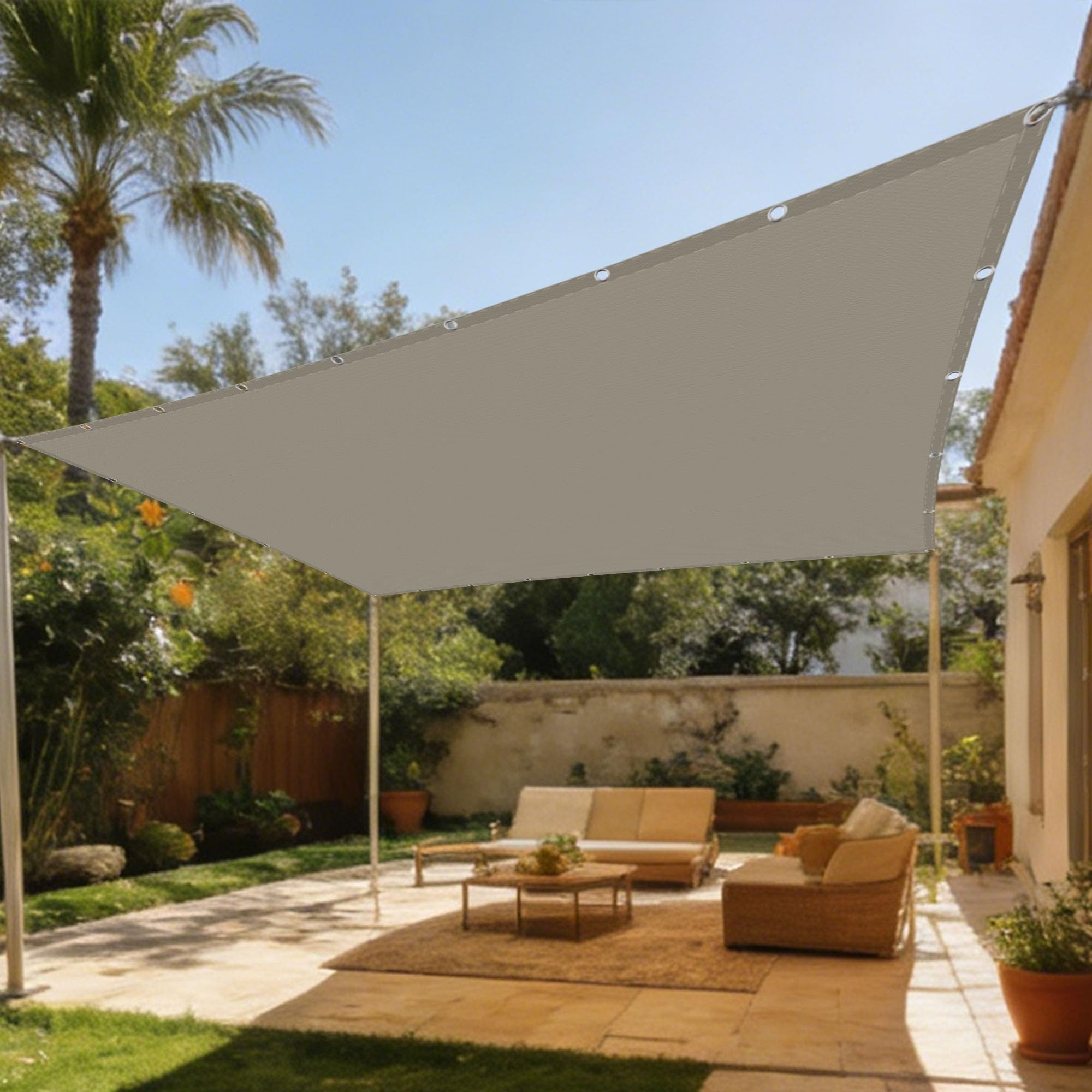 Voiles d'ombrage imperméable haut de gamme 1.5x4m taupe