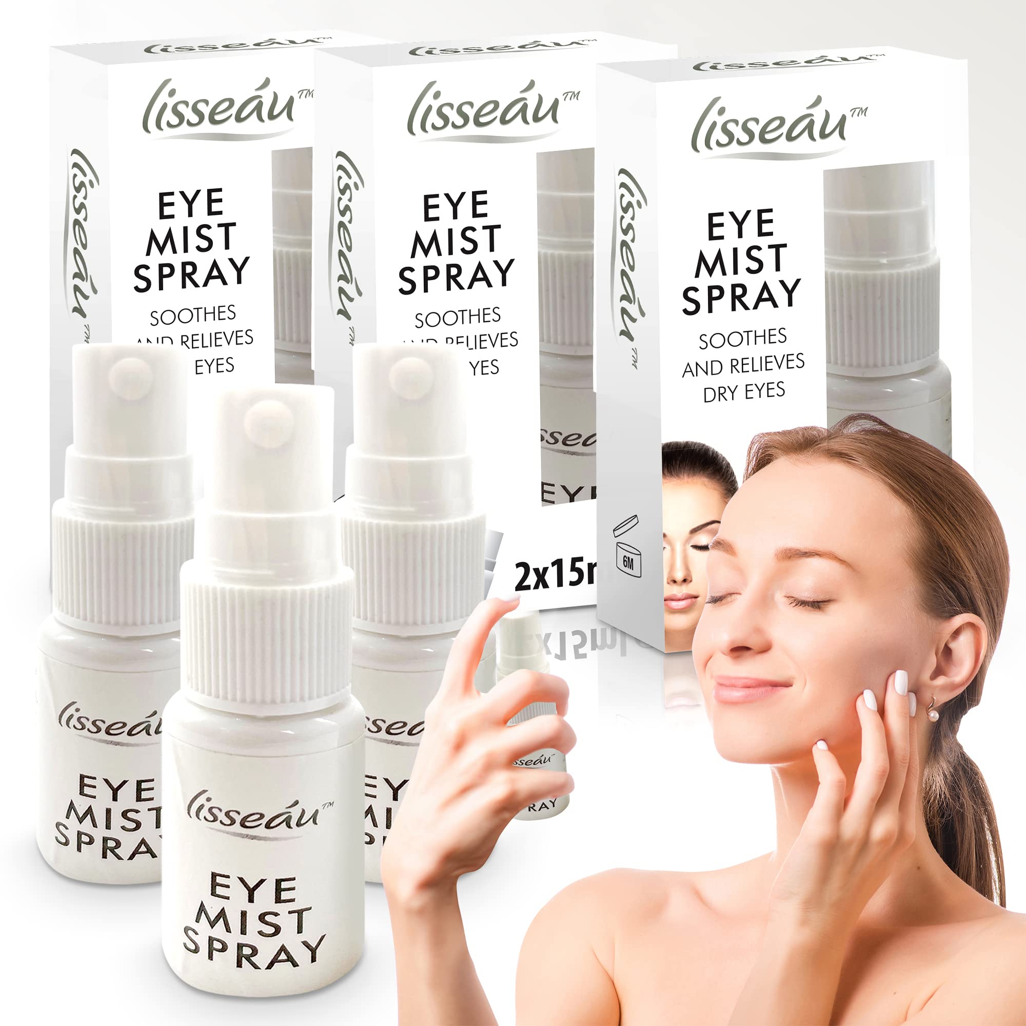 6pk Eye Mist Spray - Hydrating Eye Care Solution for Dry, Tired Eyes - Soothes Irritation, Compact and Convenient for Quick Refresh Anytime, Lightweight, Travel-Friendly Spray for Everyday Comfort