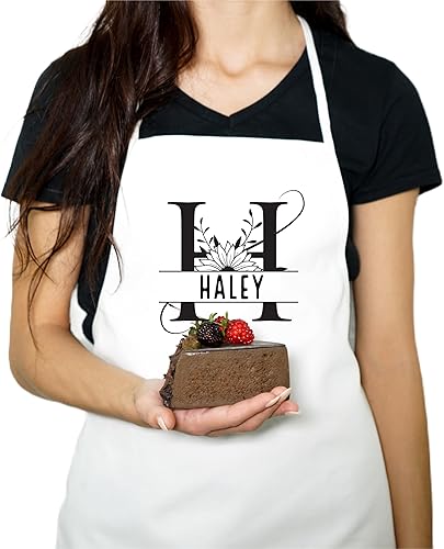 SonaGear Delantal impermeable. Delantales de monograma duraderos y duraderos para mujer, Blanco disponible en Yaxa Costa Rica