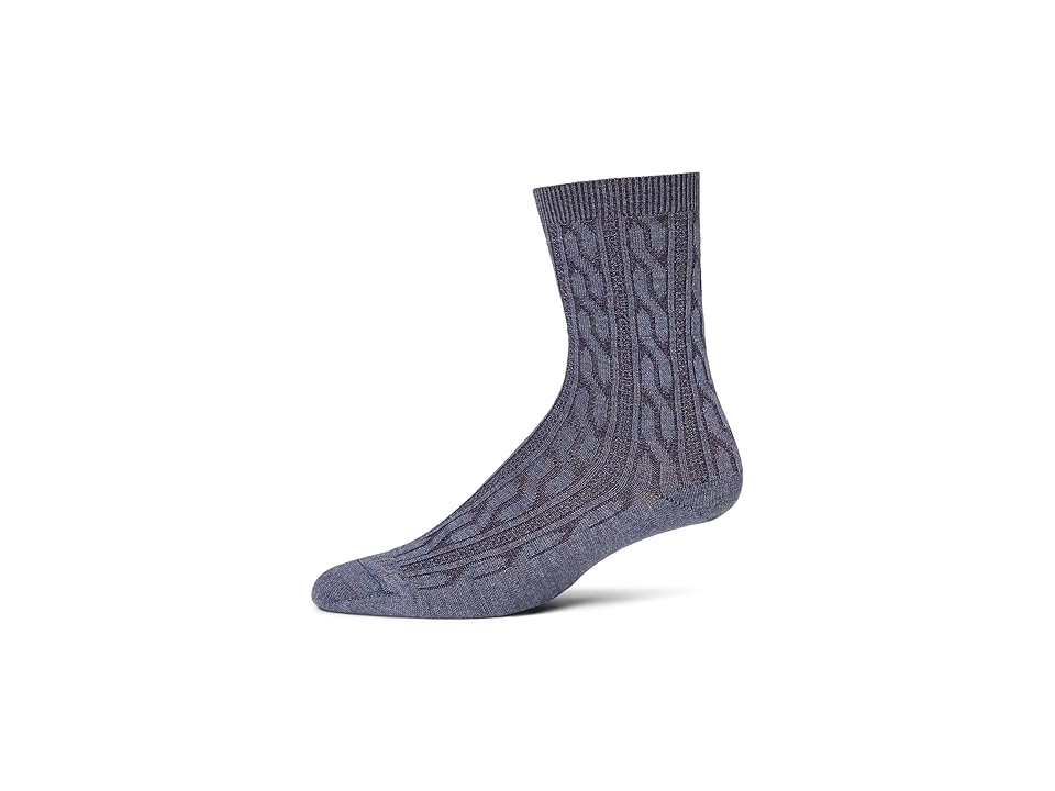 Smartwool Everyday Cable Crew Socks Women's Knee High Socks Shoes Chalk Violet: Lg (women's Shoe 10-12.5) In Purple