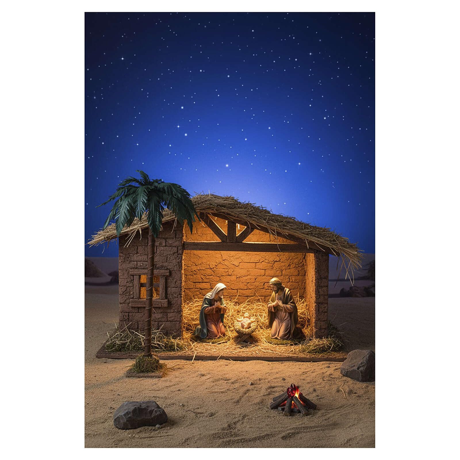 Holyart Mech, porosty, krzewy, podłoża: Palma pojedyncza h 50 cm, szopka 18-30 cm