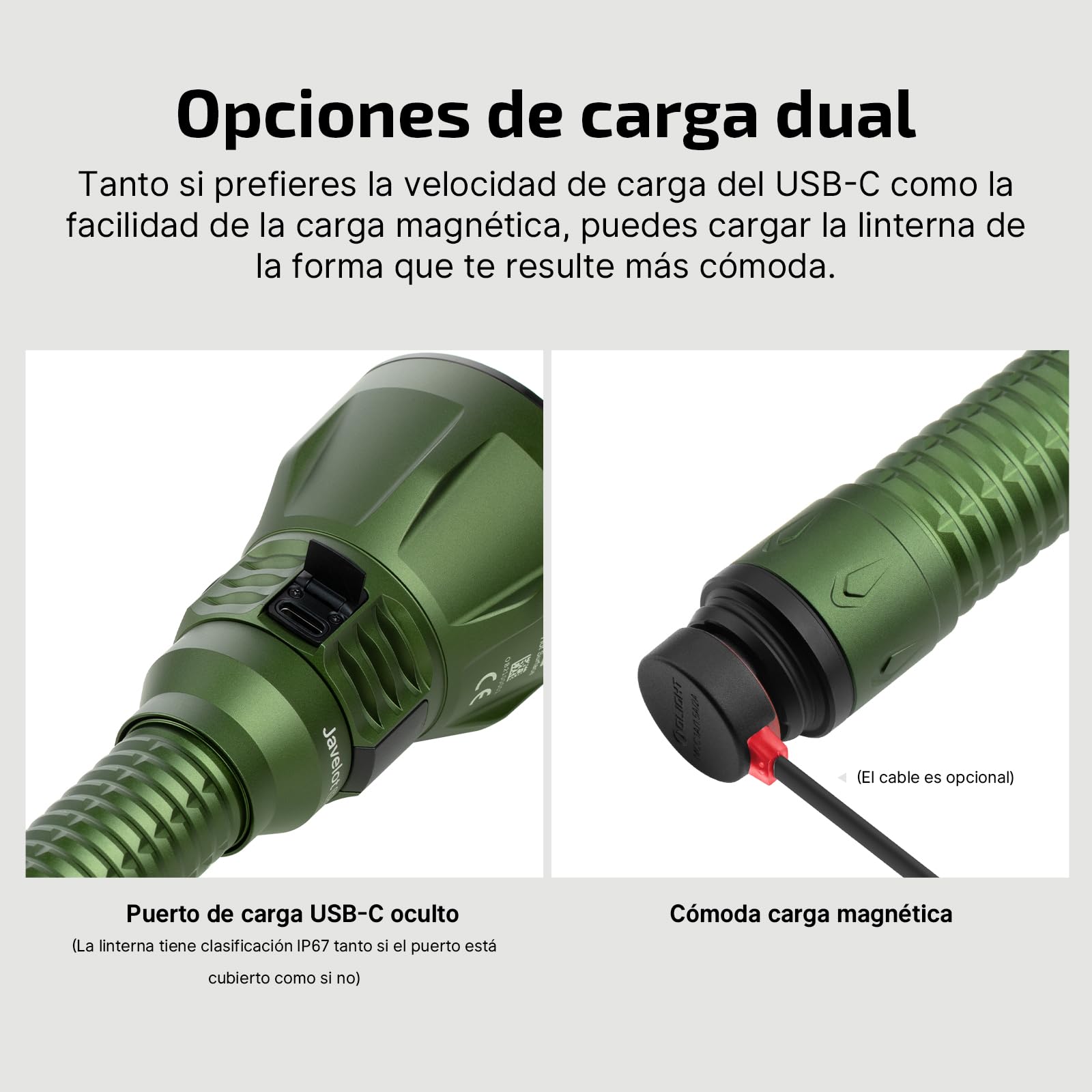 OLIGHT Javelot Turbo 2 Kit Linterna Táctica 1800 Lúmenes Controles Remotos | Alcance de 1500 Metros, 272 Horas Autonomía, Filtro Roja y Verde, IPX8, Ideal para Caza, Actividades al Aire Libre y Búsqueda