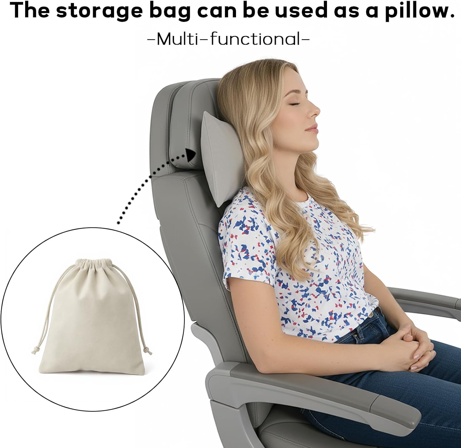 Travel Blanket Airplane - Ultra Soft & Lightweight Knit Design Compact Airplane Blanket,53x72 Inch,Stylish Travel Shawl Wraps for Flights,Office,Home Use,Travel Essentials & Gifts