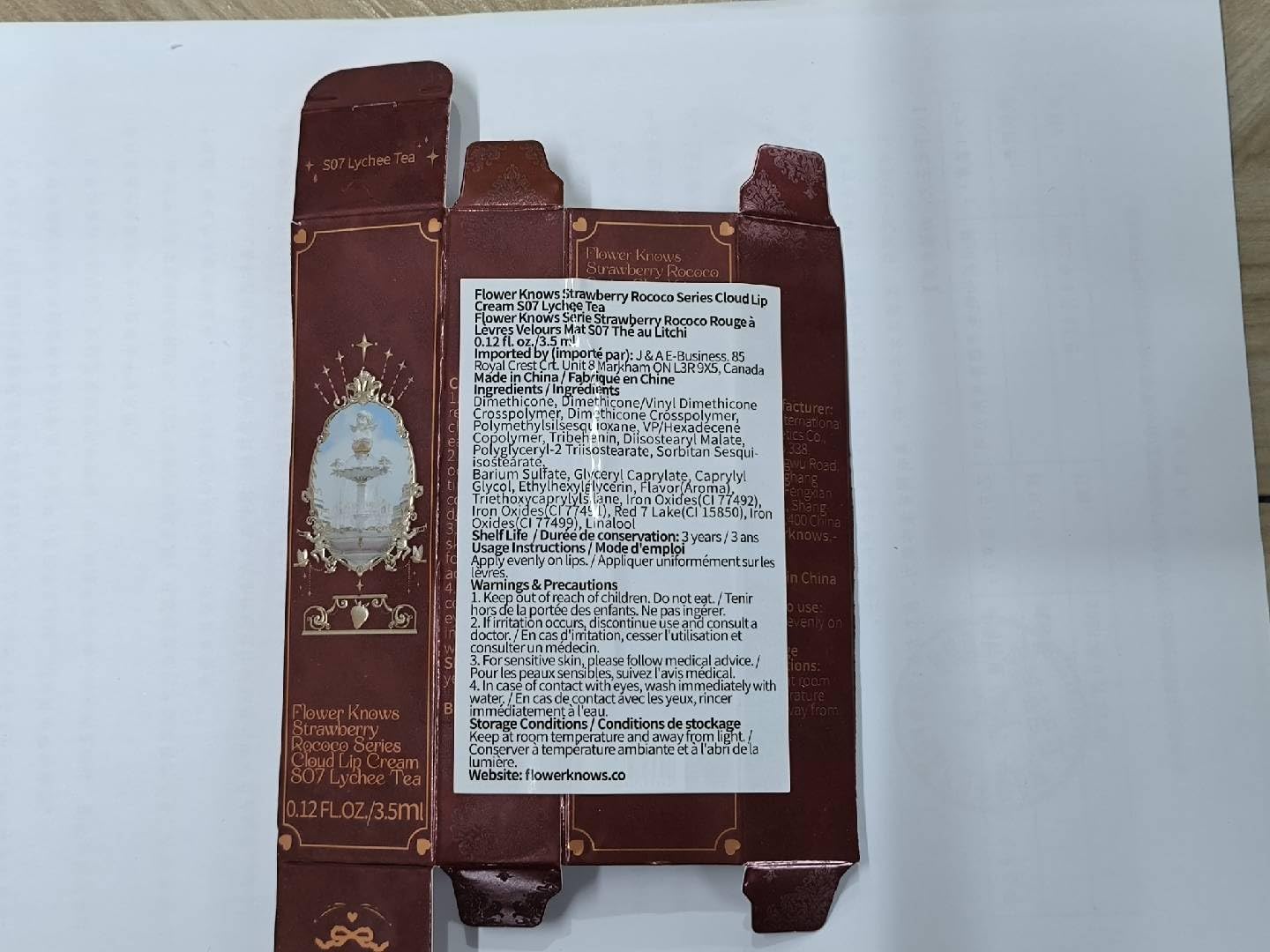 Flower Knows Strawberry Rococo Cloud Lip Cream,Long Lasting Rosy Terracotta Matte Lipstick,Hydrating Lip Stain,Transfer & Smudge Proof Velvet Liquid Lipstick for Girl&Women,0.12 Fl Oz(S07 Lychee Tea) - Image 9