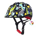 Atphfety Kids Toddler Bike Helmet, Adjustable Boys Girl Helmets from Baby to Children(Age 1-8), Multi Sports for Bicycle Skate with LED Light