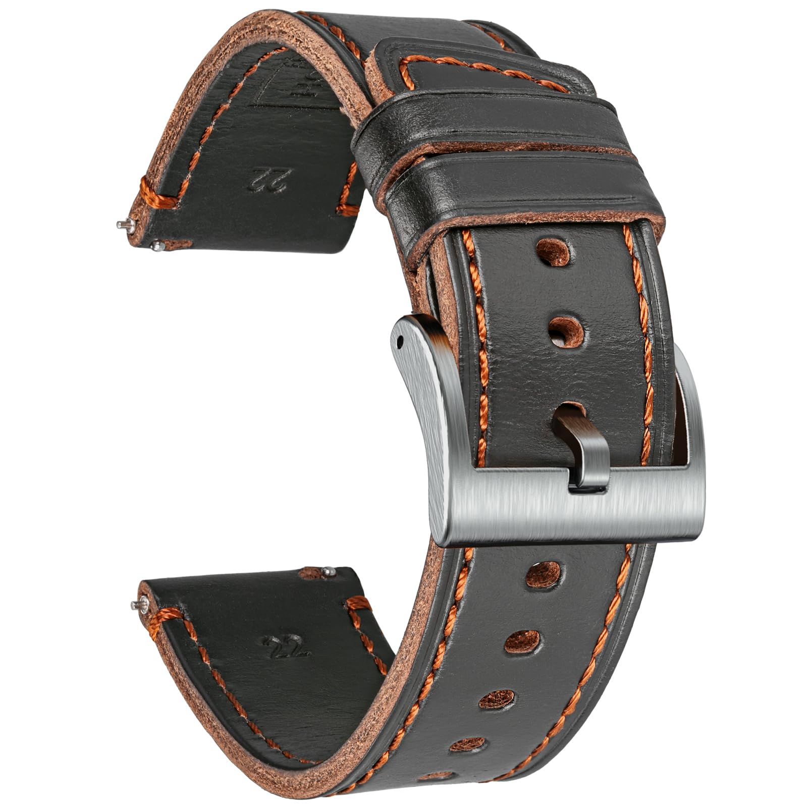 hemsut h 20mm Leather Watch Bands for Men, Thin Soft Horween Leather Watch Strap Quick Release Vintage Watch Wrap (B097BF6GC4) Amazon Price History, Amazon Price Tracker