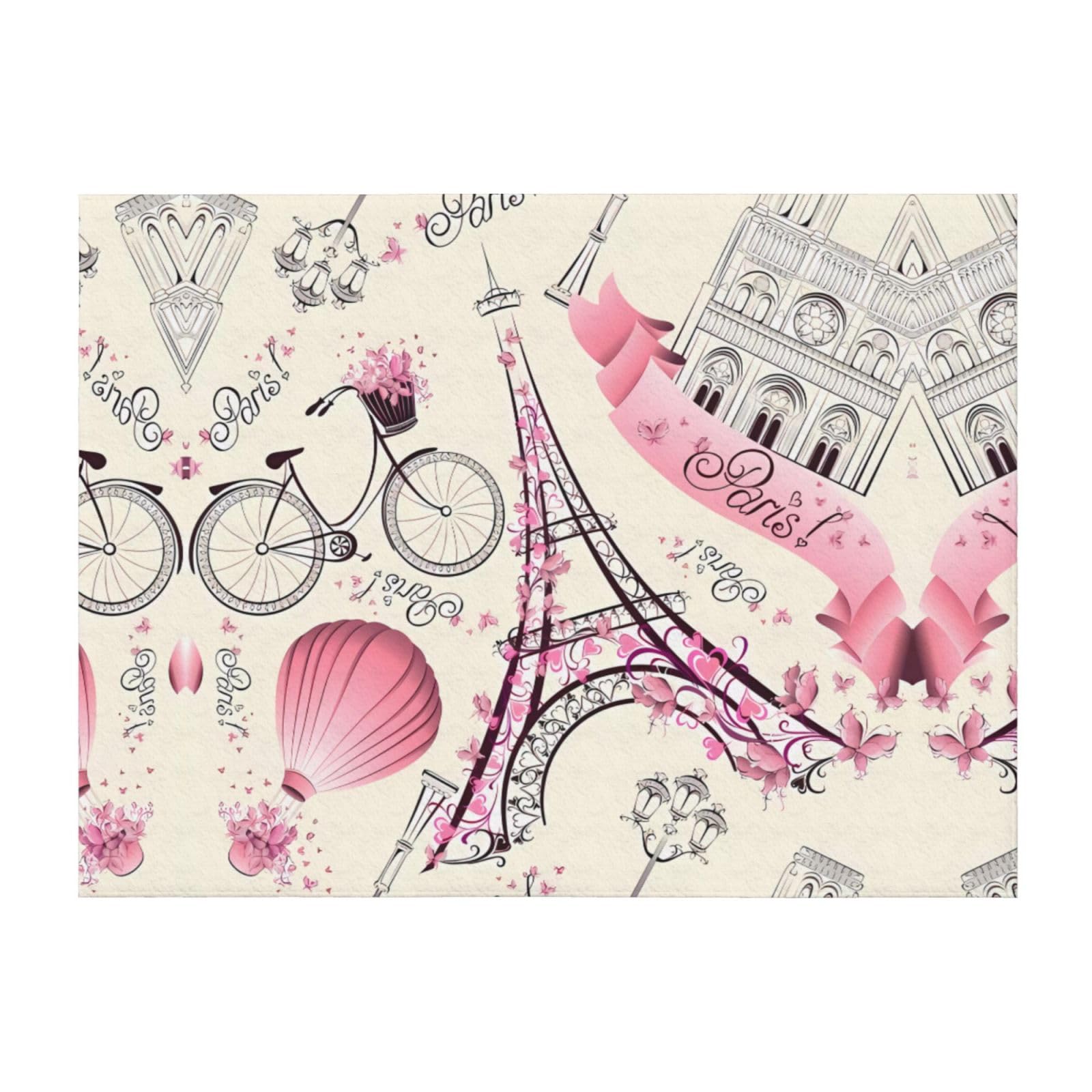 Couverture polaire en flanelle 203x152 cm Tour de Paris par PHAYAH