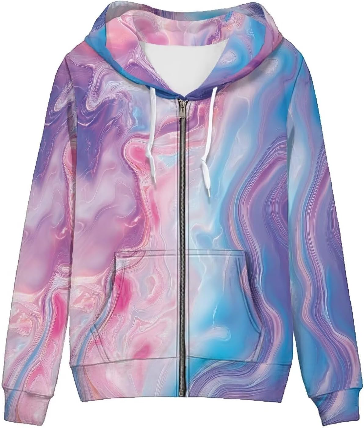 Irisjudy Women Plus Size Casual Sweatshirt Mexico Sugar Skull Long Sleeve Zip Y2K Hoodie Cane Candy with Pocket Running Coat