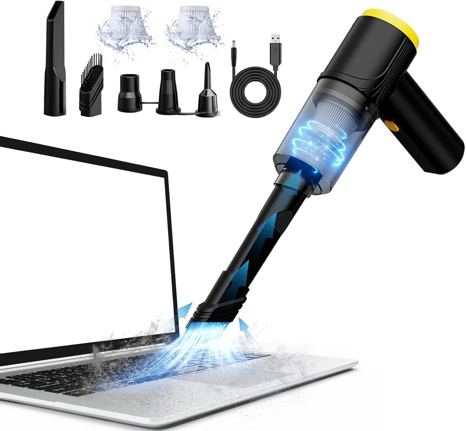 ROUDJER Compressed Air Duster, 51000RPM Cordless Electric Air Duster