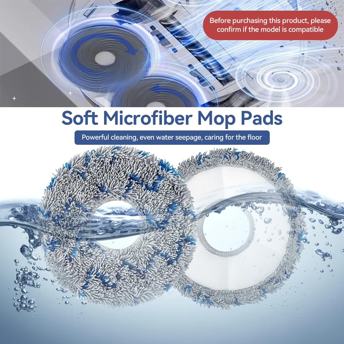 Verilux® 4Pcs Replacement Accessories Mop Cloth for ECOVACS DEEBOT T20 Omni/PRO/MAX T20 Pro/Max Plus, Robot Vacuum Accessorise Kit, Replacement Parts - Cleaning Tools 3