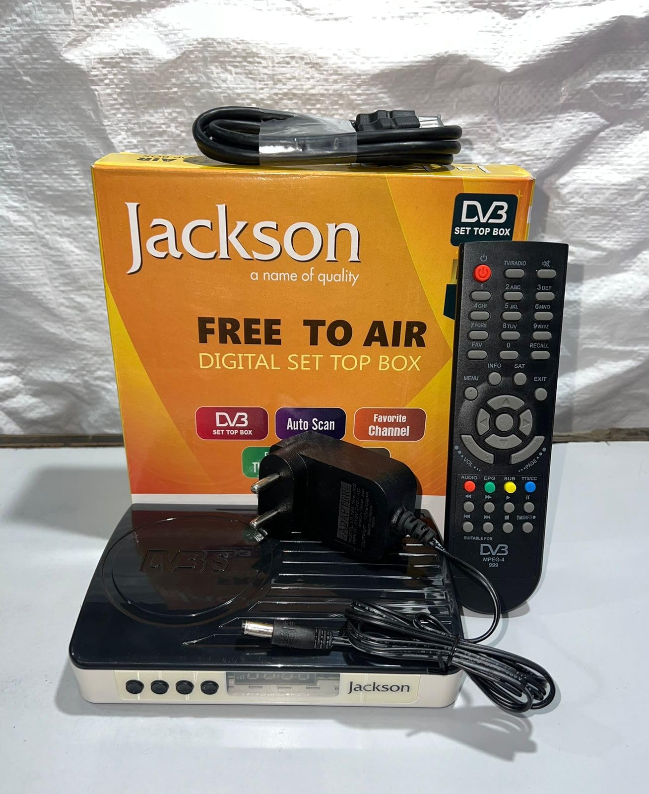 Jackson Universal || Free to air Set Top Box || 1080, 4.MPGEA, Live Program Recorder || (Pack of 1)