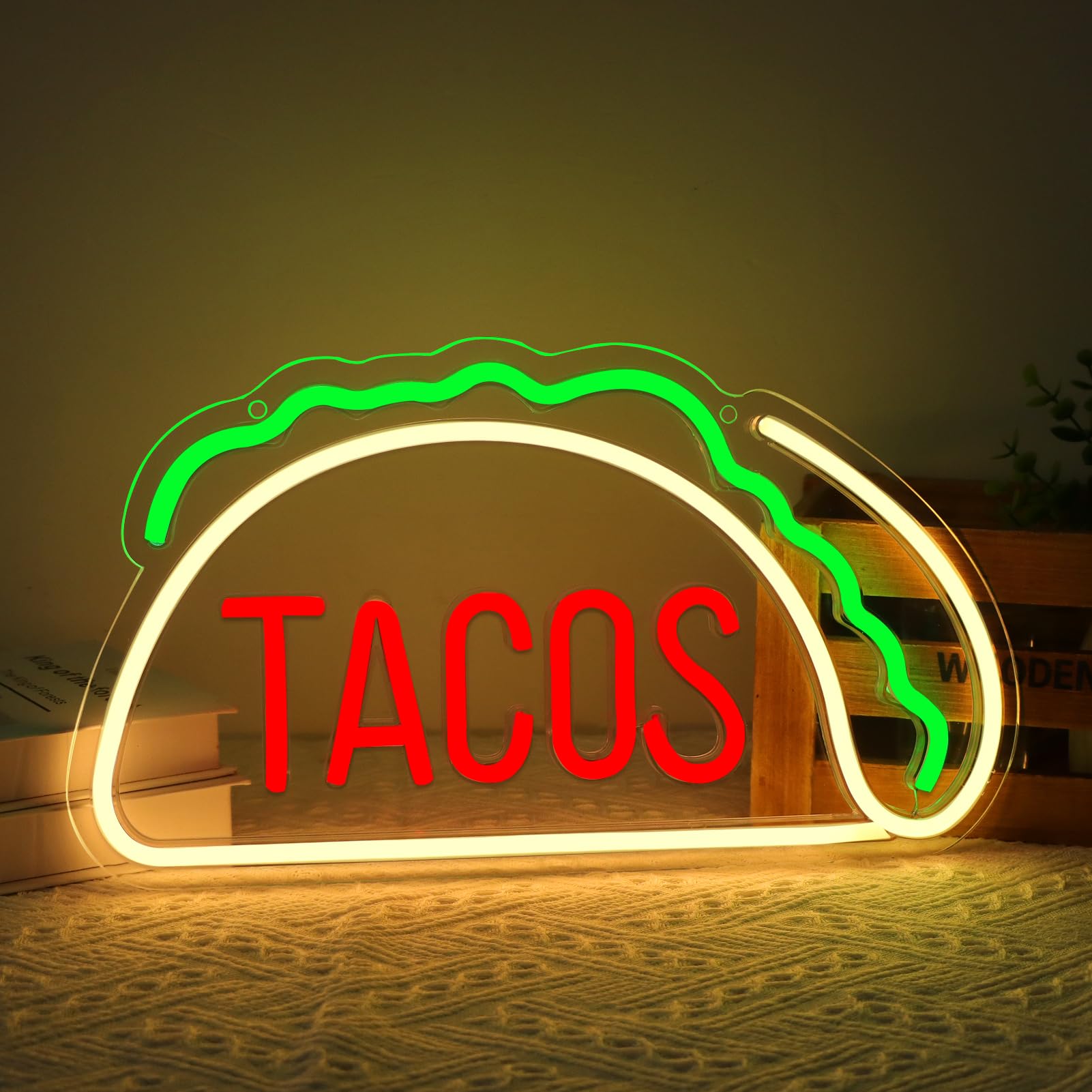 JFLLamp Tacos Neon Signs for Wall Decor Neon Lights for Tortilla