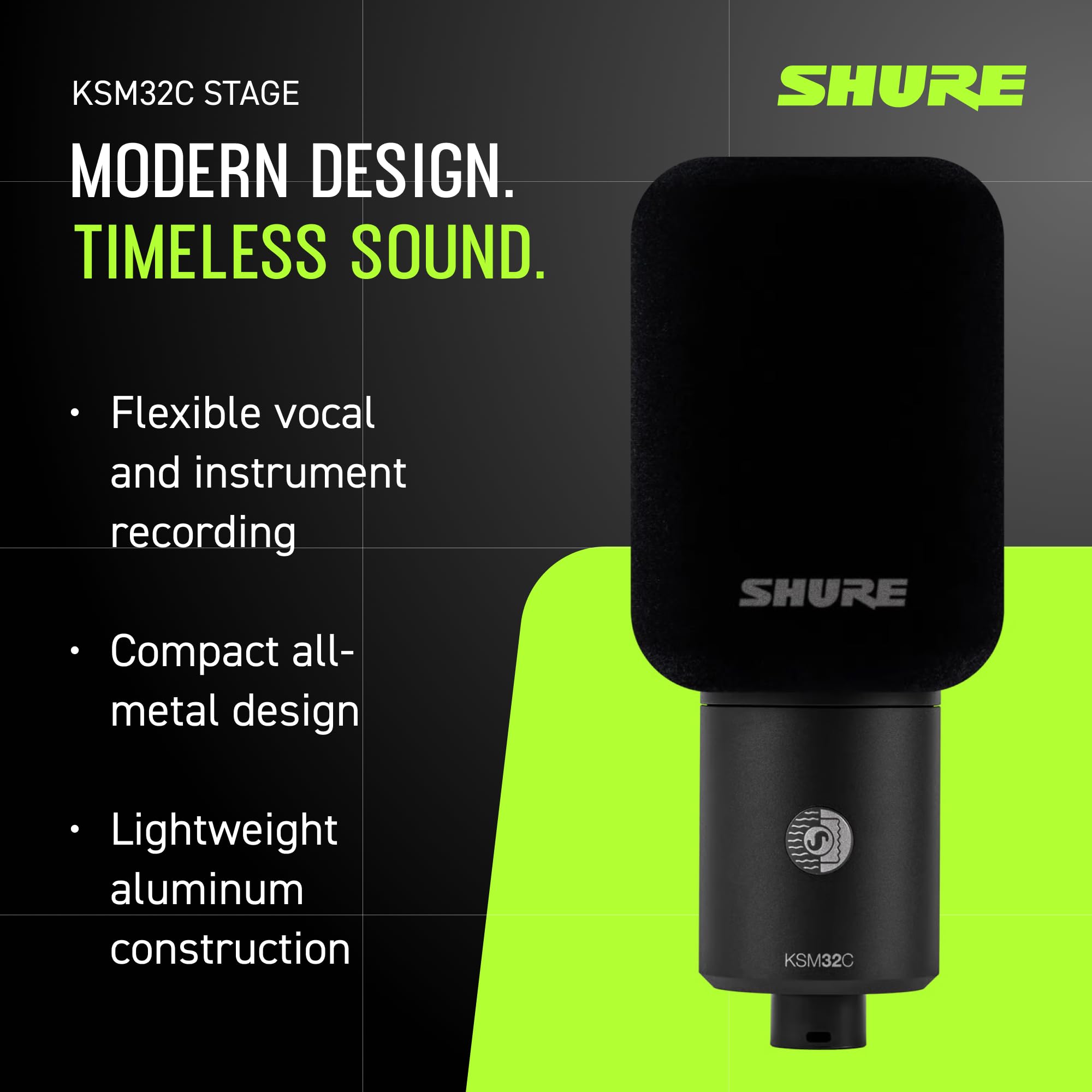 Amazon.co.jp: Shure KSM32C ステージキット カーディオイド