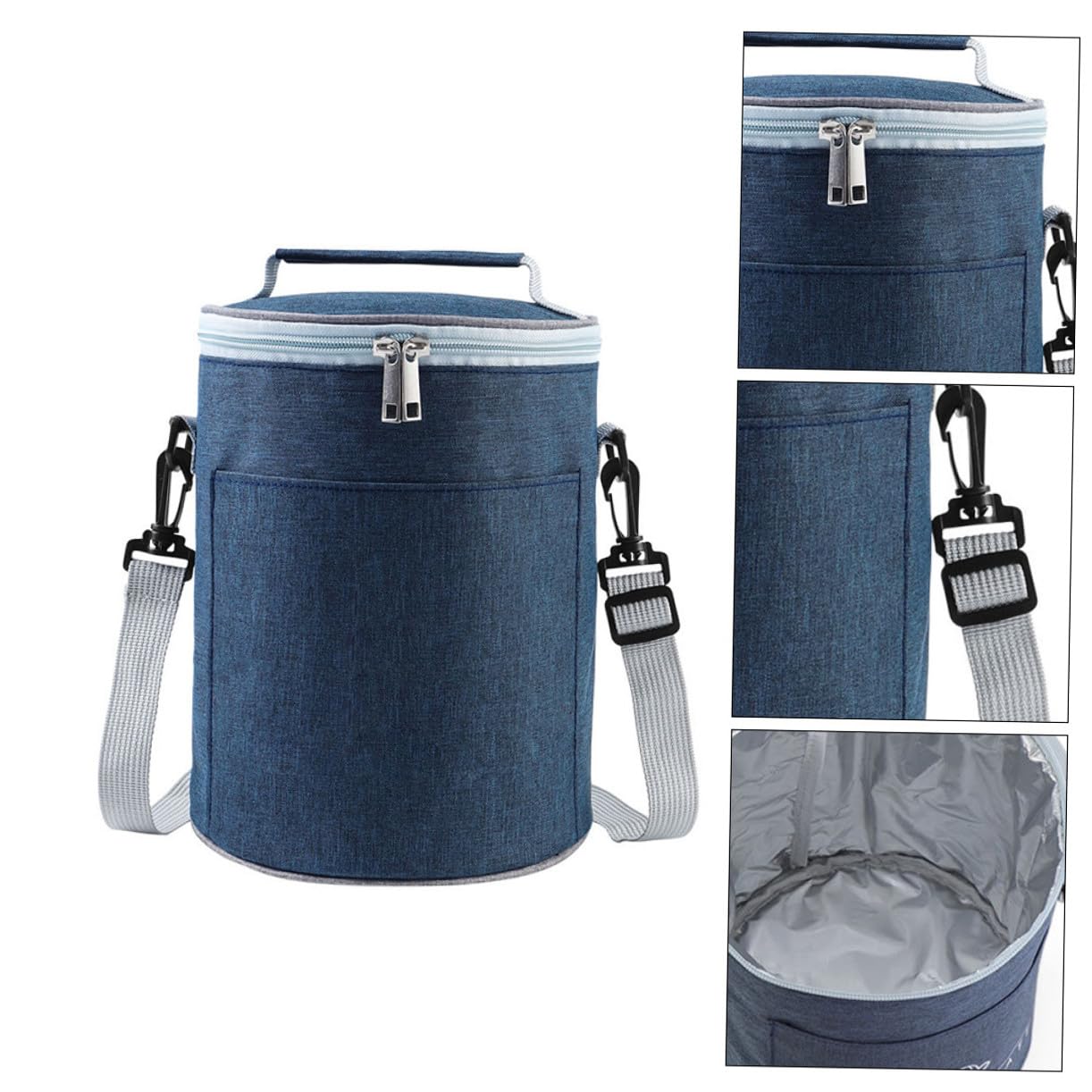 COLLBATH Thermotasche Isoliertasche für Lebensmittel mit Zwei Wege Reißverschluss aus Oxford Stoff Kompakte und Tragbare Lunchbag für Camping und Reise