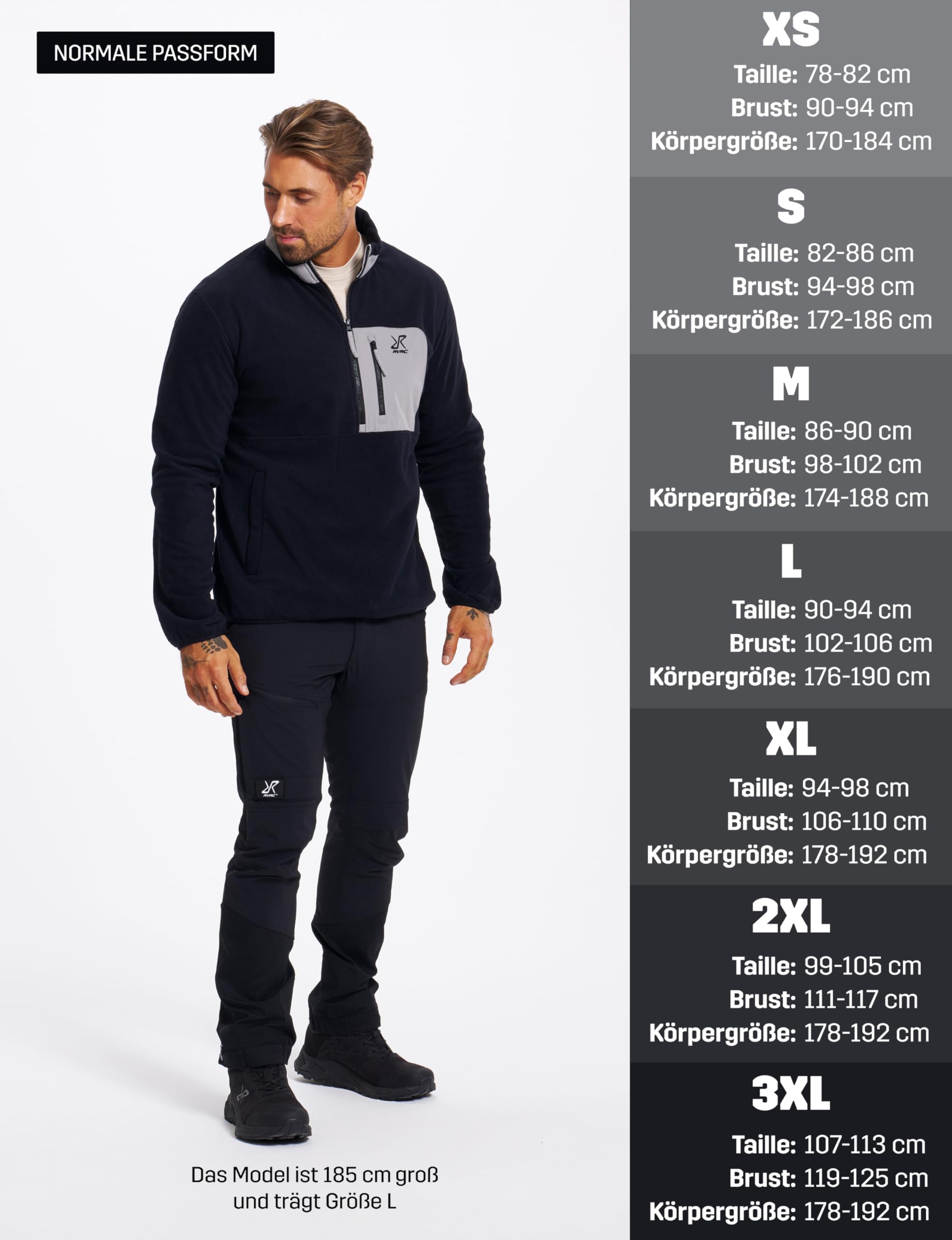 RevolutionRace Woodland Half-Zip Pile Fleece für Herren, Warmer Fleecejacke perfekte für Wanderungen und Outdoor-Abenteuer