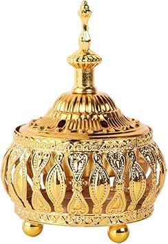 Buddha Lotus Flower Alloy Metal Incense Burner Incense Holder Censer for Stick/Cone/Small Coil Incense