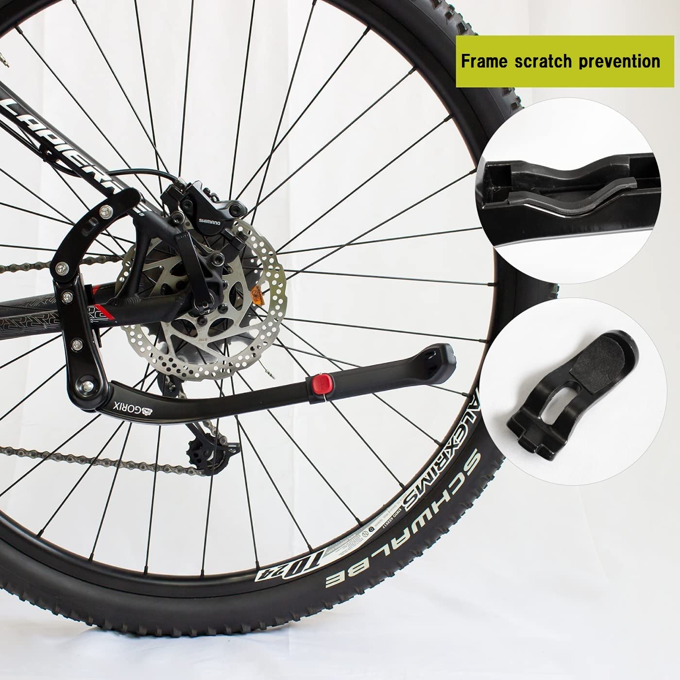 GORIX Béquille de vélo avec frein à disque latéral compatible avec vélo de route et VTT (GX-ST514)