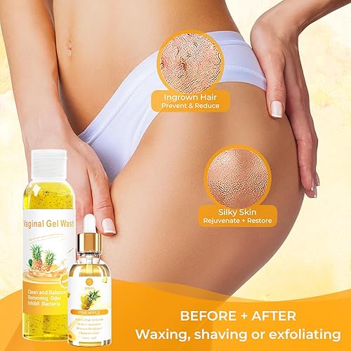 Miniatura 3 de Juego de lavado femenino y aceite Yoni y jabón Yoni para mujer, lavado Yoni para equilibrio vaginal de pH elimina el olor, hidratante de 1.17 onzas