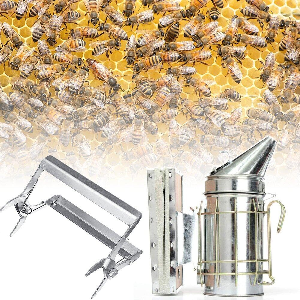 Kit di Strumenti per Apicoltura Spazzola Professionale per api Strumento per Alveare Kit di Avvio Riutilizzabile per Apicoltore Attrezzatura per Apicoltura