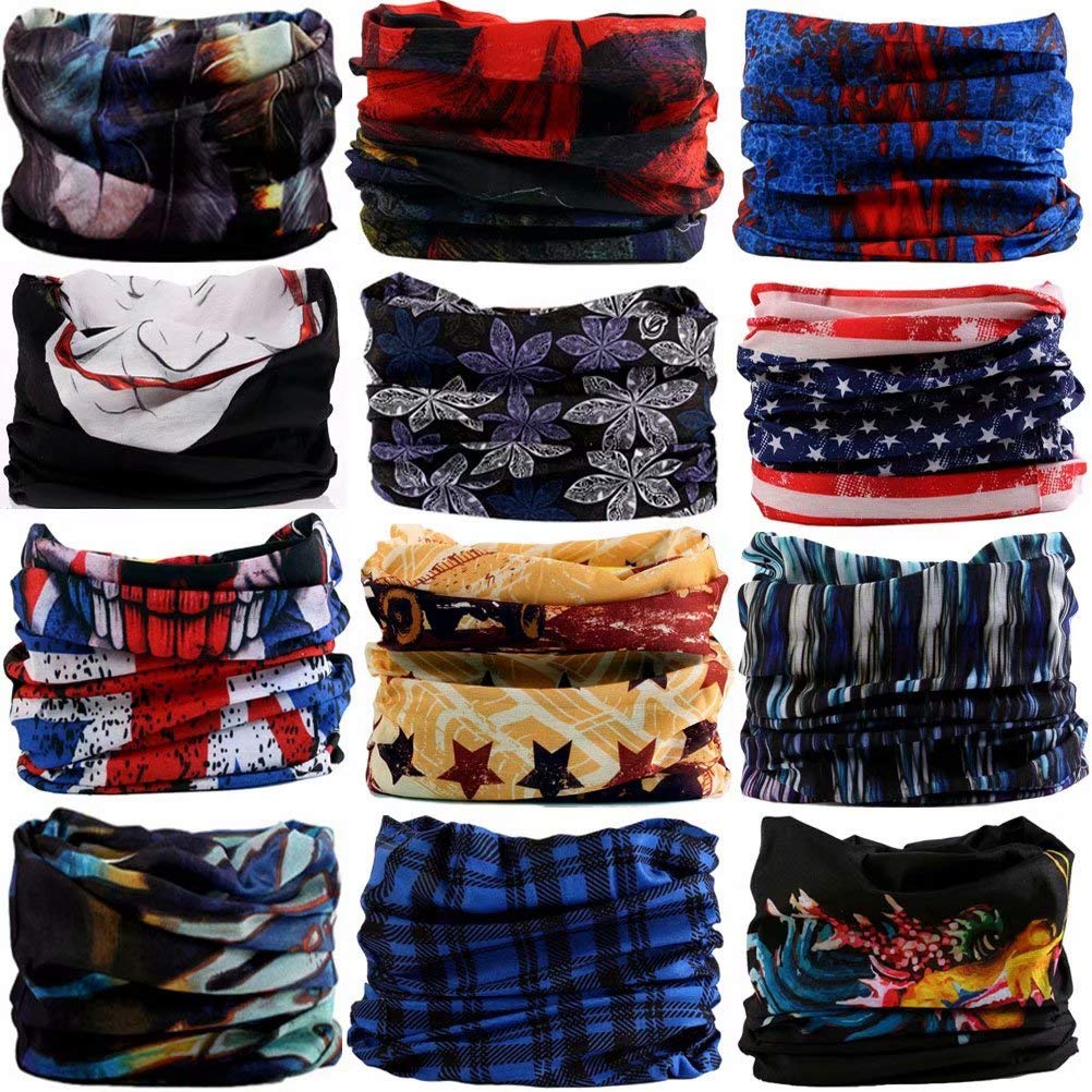 6PCS/8PCS/12PCS Seamless Headband Bandanas Headwear for Men&Women Scarf