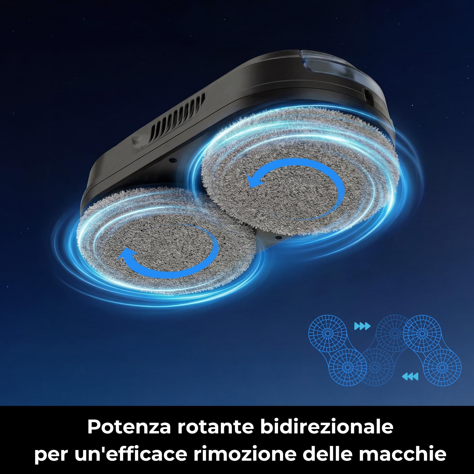 Tosima Robot Lavavetri X1– Lavavetri Elettrico con Doppia Ugello e Spruzzatura a Ultrasuoni, Serbatoio 85 ml con Finestra Visiva, Grandi e Piccole Gancio per tutti i robot accessori per piscina