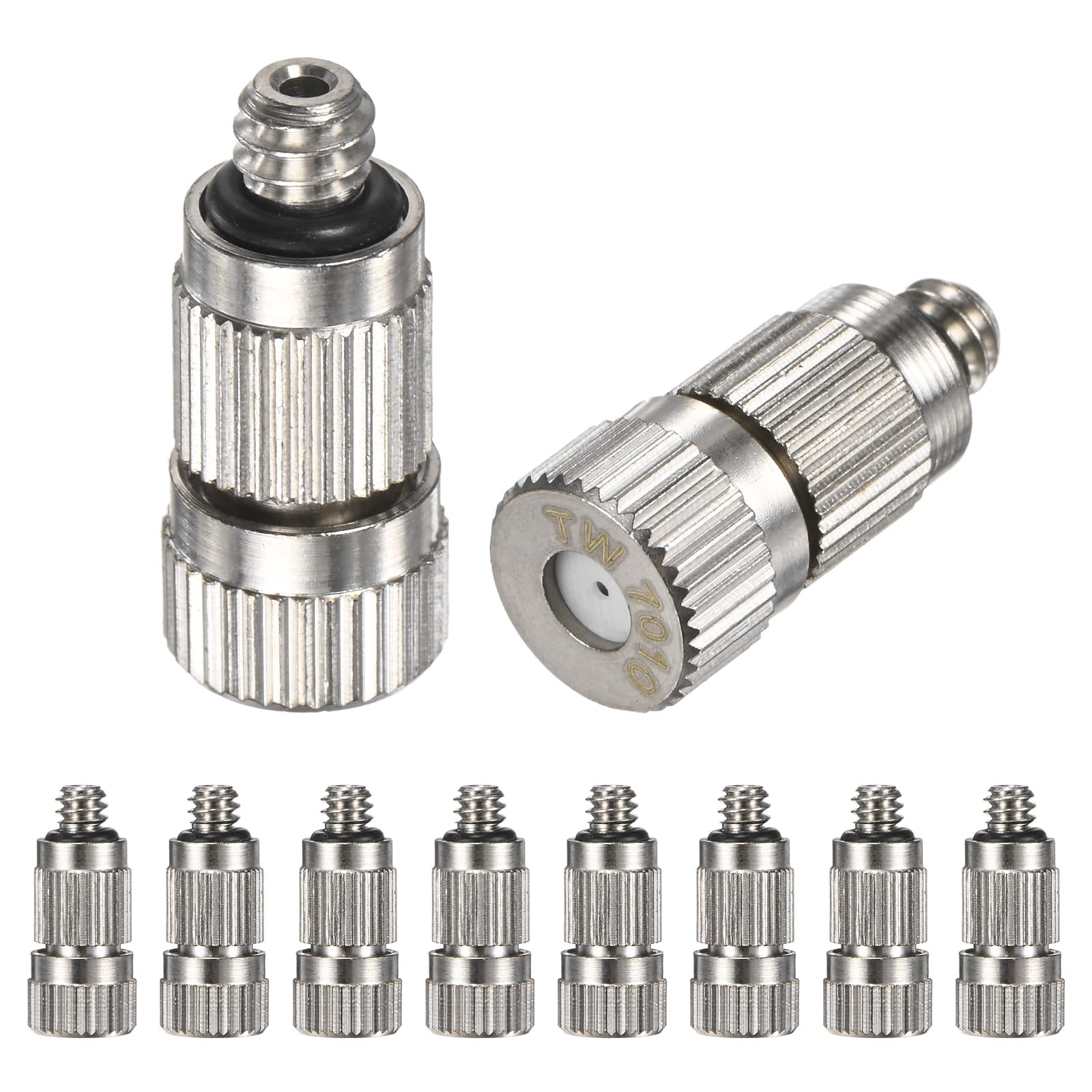 20 sztuk mosiężnych dysz zraszających, dysze zraszające o otworze 0,027"/0,7 mm, głowica dyszy zraszającej wysokociśnieniowej do systemów chłodzenia zewnętrznego/szklarni/ogrodów [3/16]