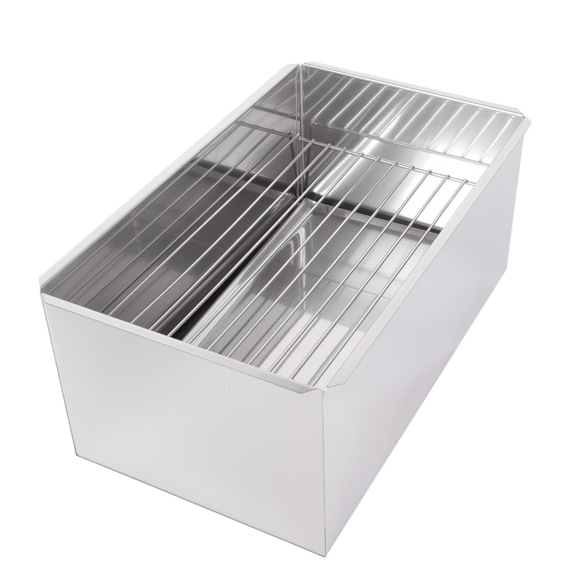 MUURIKKA Räucherofen Box, Edelstahl, 2 Ebenen, für Fisch, Fleisch & Räucherspeisen über Grill & Lagerfeuer