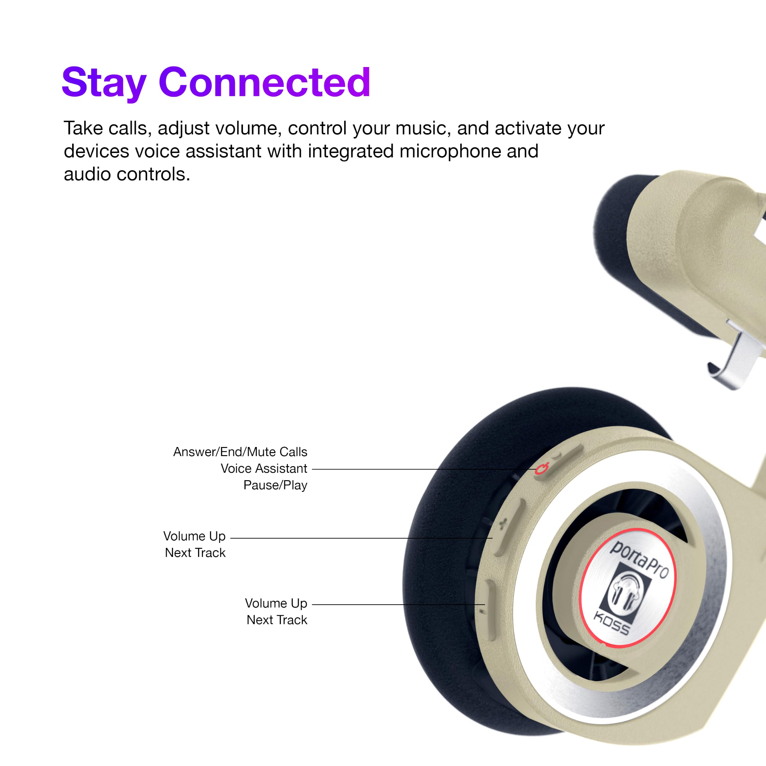 Koss Porta Pro Wireless 2.0 Retro 80s Style On-Ear Headphones