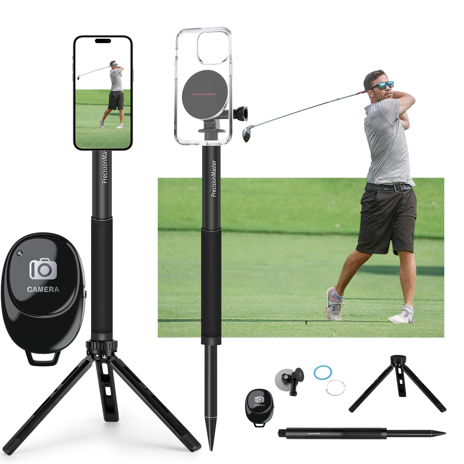 Golf Tripod Monopod Magnetic Golf Film Stick 52