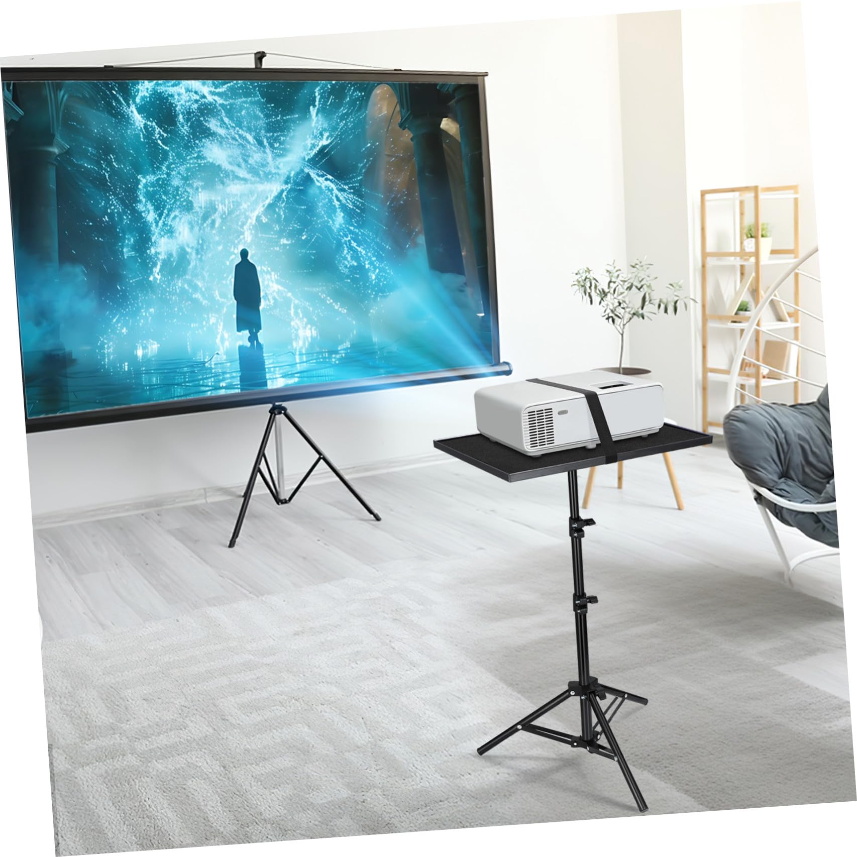 Soporte para Proyector Trípode y Bandeja Ajustable para Portátil