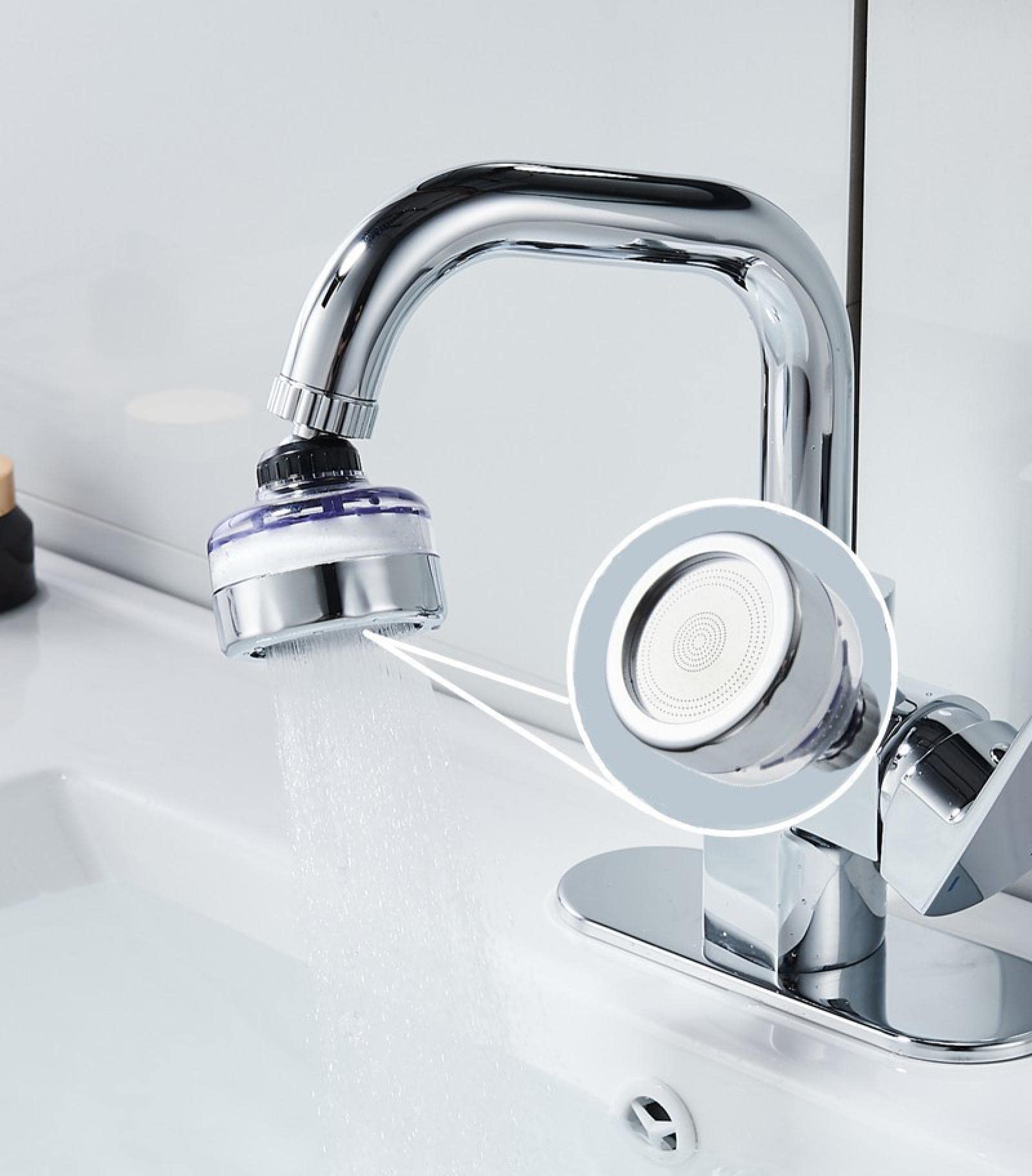 Grifo para Lavabo, purificador de Agua, Boca, superfiltro, Boquilla de Ducha, Extensor de Salpicaduras Giratorio para Inodoro