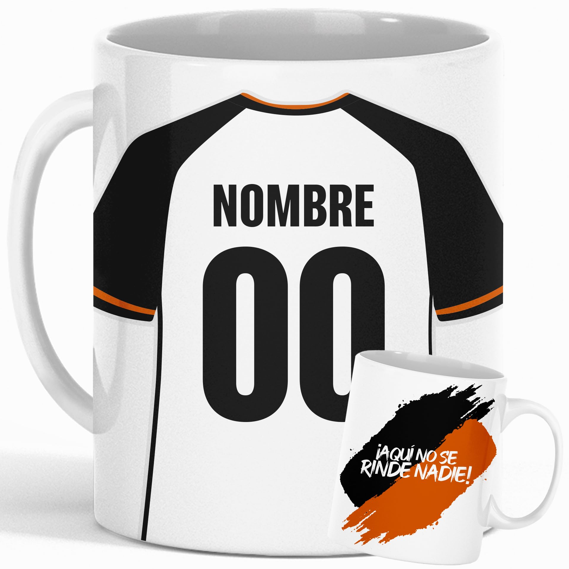 Genérico Genérico Taza Personalizada Fútbol Valencia | Regalo Original para Aficionados del Fútbol | Taza de Desayuno | Regalo Equipo de Fútbol | Diseño Único y Duradero (Valencia)