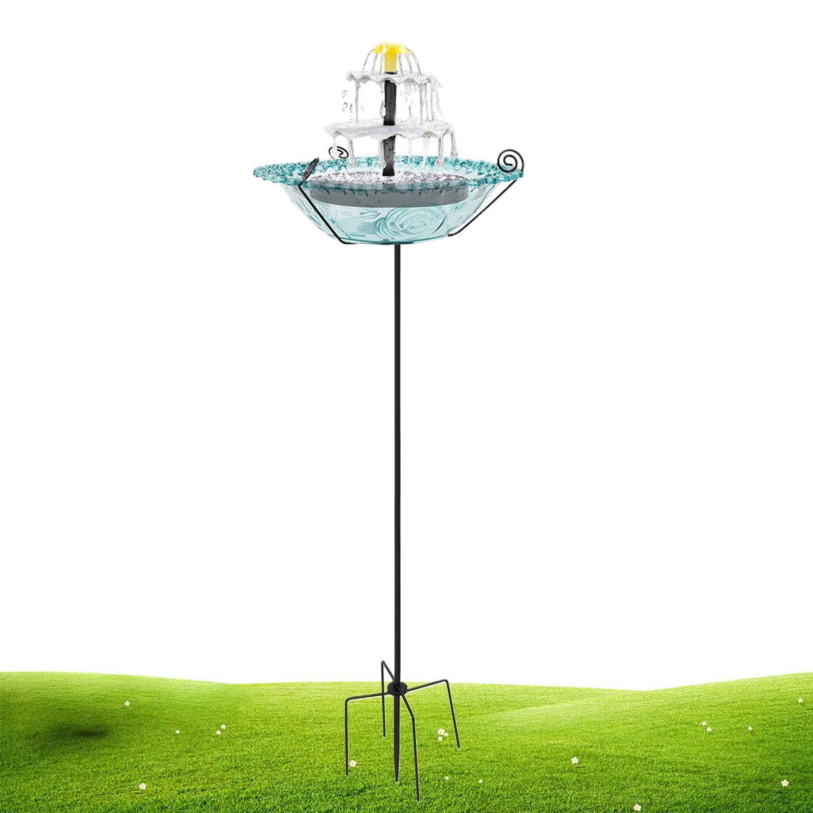 Fontana Solare per Uccelli in Bagno Alimentatore per | Bagno Da Giardino Per Amanti Della Natura Giardinieri Cortile Balcone Terrazza Prato Giardino Antistante