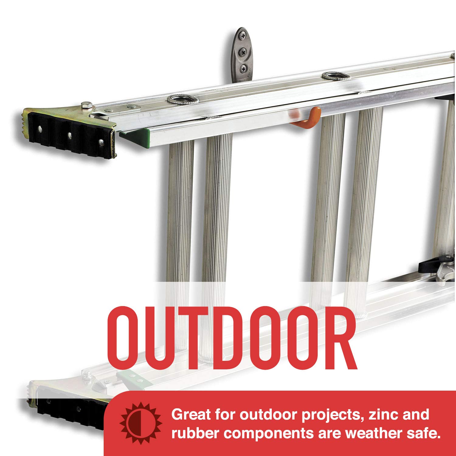 Tornado Ladder Hooks - 2 Pack - Wall Mount Storage -5 Tornado Ladder Hooks - 2 Pack - Wall Mount Storage -5