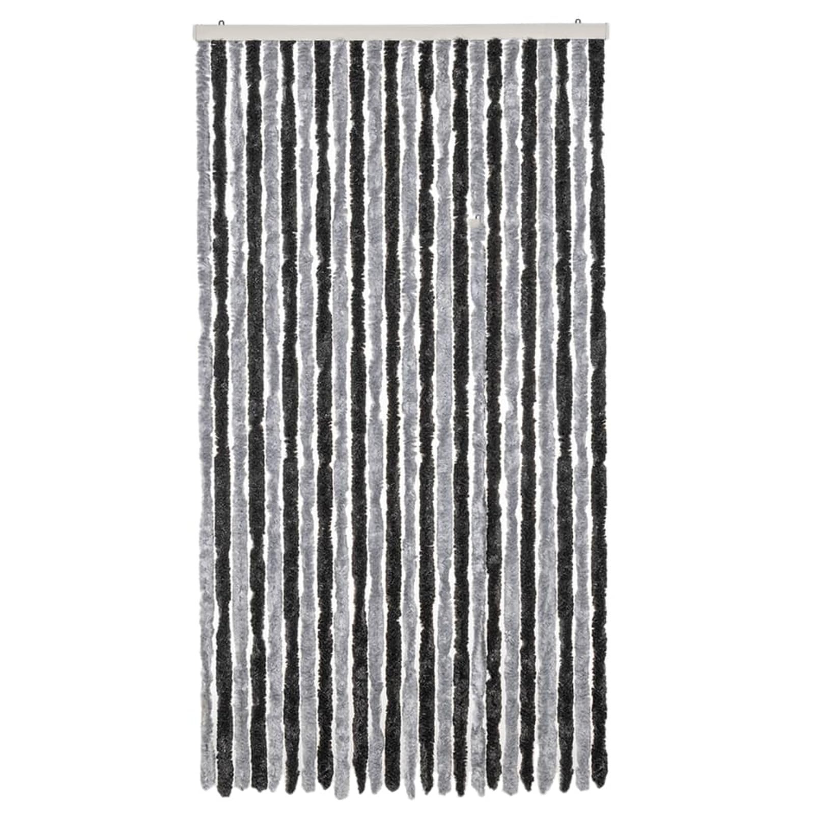 ZEYUAN Tenda Antimosche Grigia e Nera 100x230 cm in Ciniglia,Tenda Antimosche per Finestre e Porte Leggera Resistente all'Acqua Silenziosa Zanzariera Antiisetti-377331