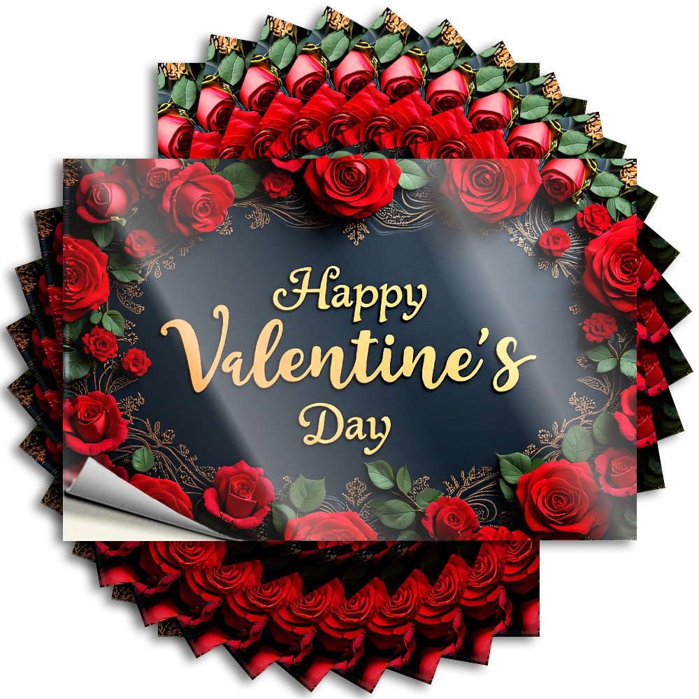Happy Valentine's Day. Garage Sweet - Playroom Decor Funny Sticker Self Adhesive Sticker(12X18CM)