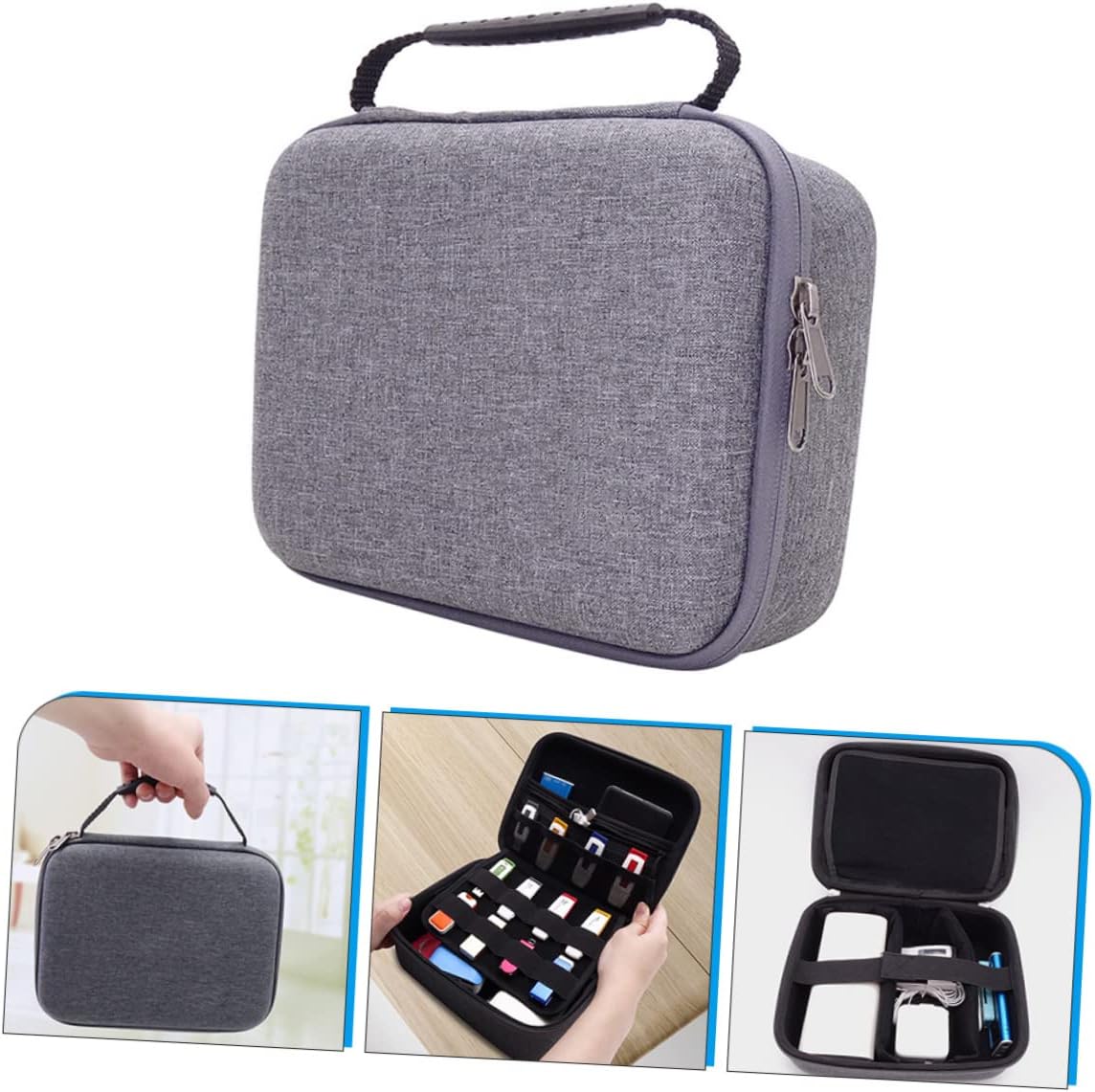 Lurrose Electronic Organizer Bag with EVA Oxford Cloth Large Capacity image 3