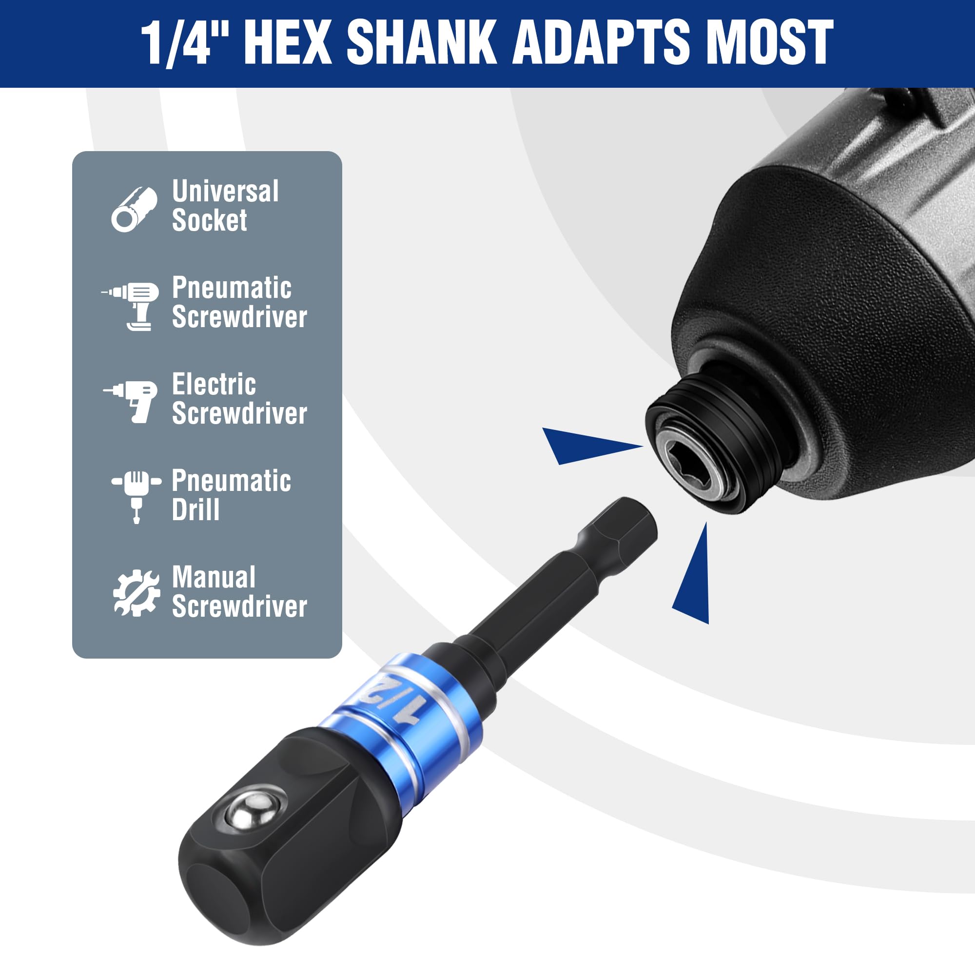 WORKPRO Impact Socket Adapter Set - 3 Drive Sizes -3