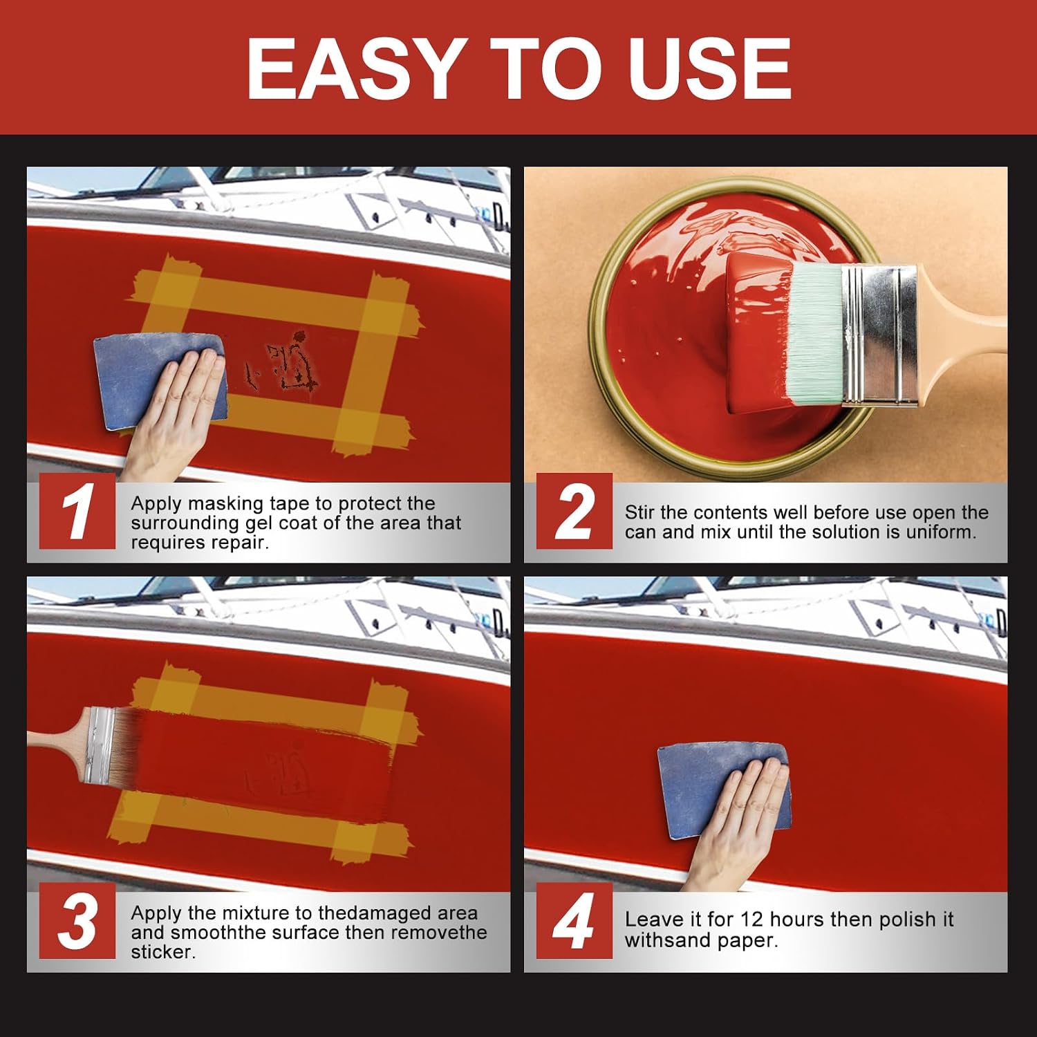 Red Rust Preventive Paint（Includes diluent), Rust Inhibitor and Corrosion Permanently, Non-porous Protective Barrier, UV Resistance and Heat Resistance, It is suitable for rust and corrosion prevention on multiple surfaces such as Marine vessels, metals, and woods32 Fl Oz