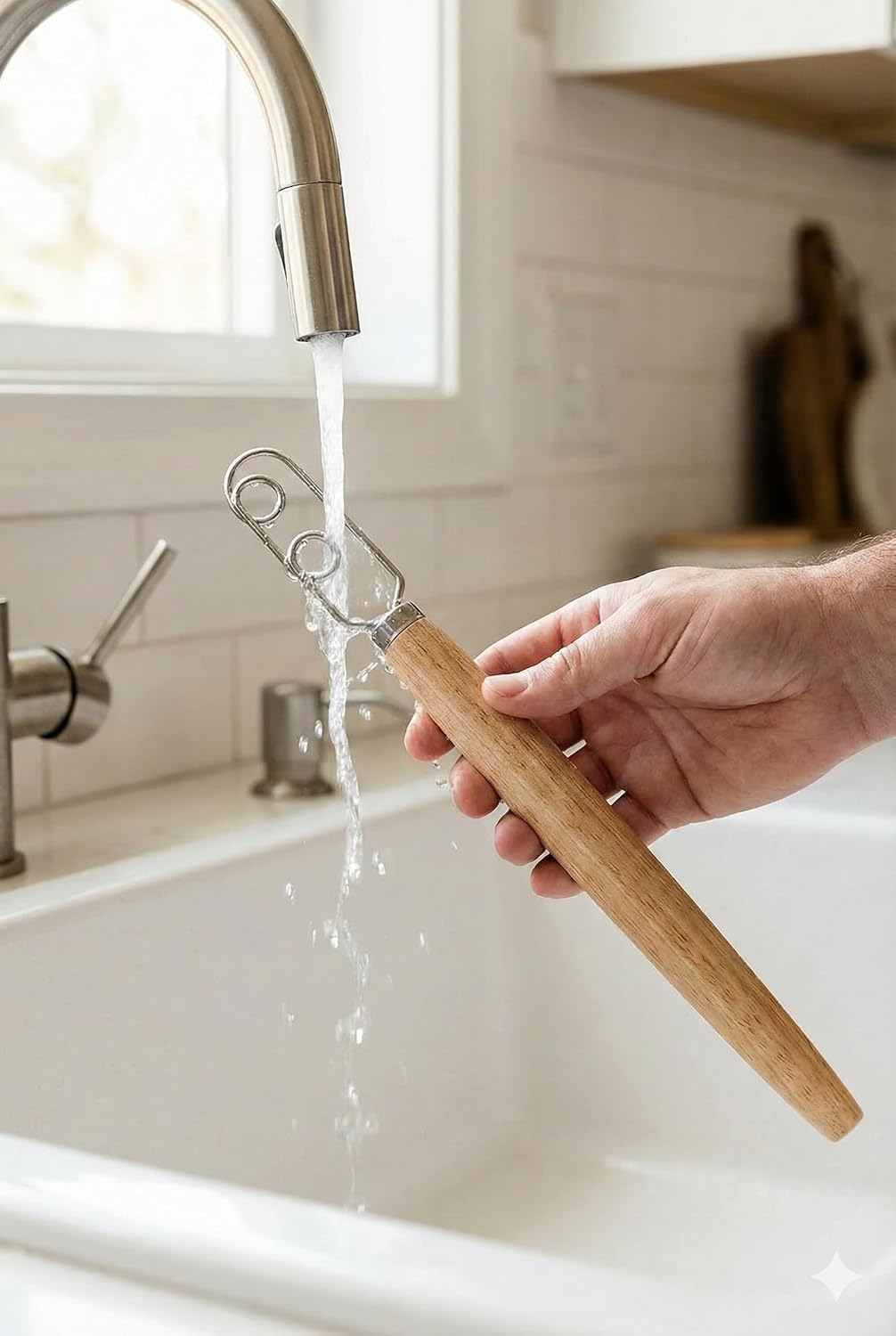 Sourdough Starter Stirring Hook and Dough Whisk | Improve the Mixing Standard Of Your Starter For Better Baking Results | Up Your Sourdough Starter Game | New England Sourdough Starter Co. (13 inches) - Image 4