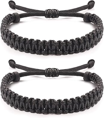 Jeka Handmade Braided Unisex Friendship Bracelets Distance Matching Bracelet 2 Pcs