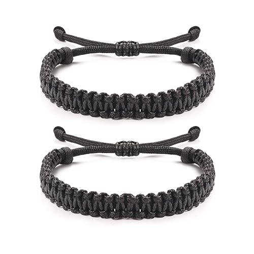 Jeka Handmade Braided Unisex Friendship Bracelets Distance Matching Bracelet 2 Pcs
